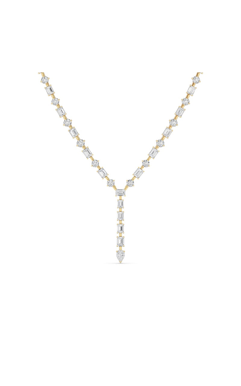 20CTW Mix Shaped Lab Grown Diamond (F/VS ) Necklace in 14K Gold