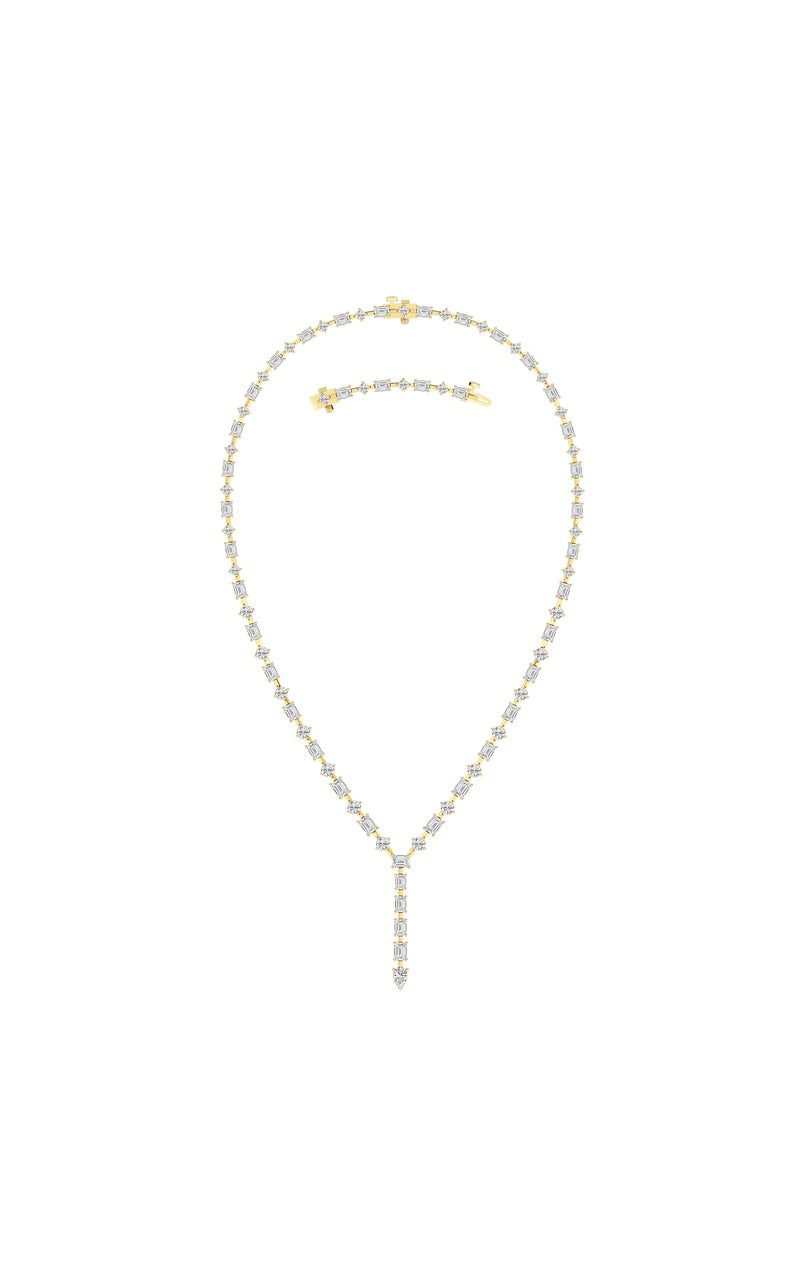20Cttw Mix Shaped Lab Grown Diamond (F/VS ) Necklace in 14K Gold