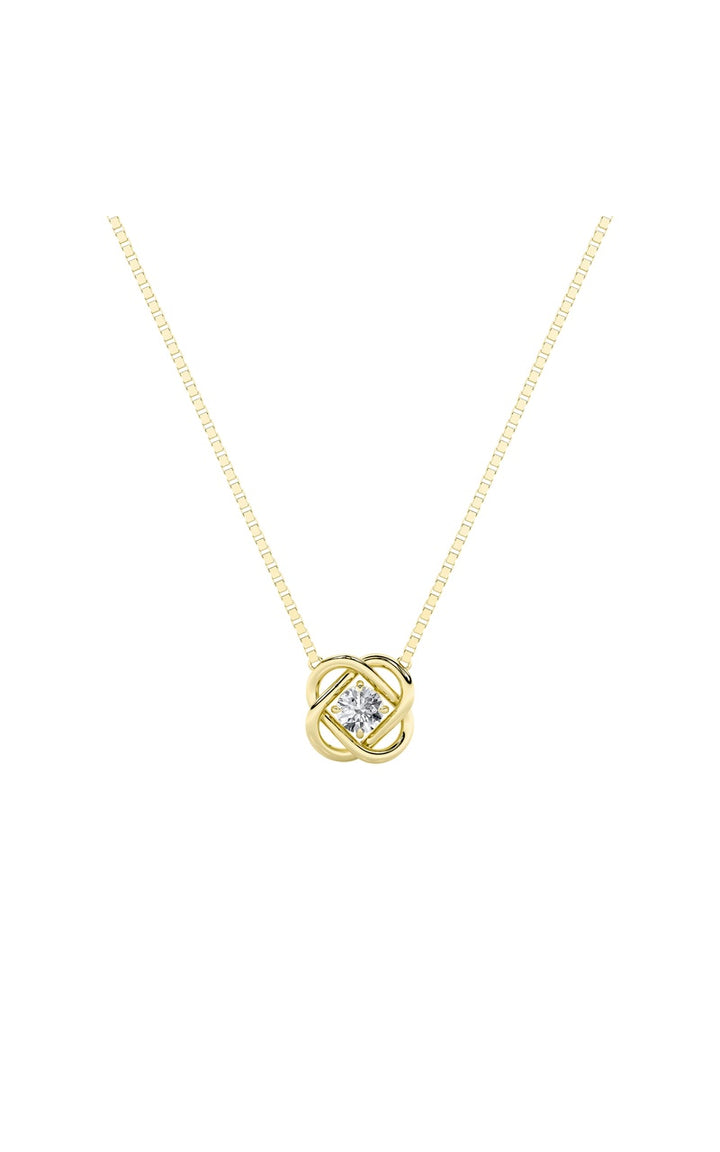 Silver, 14K Yellow Gold Necklace KJ40030N.RD-0.5-62G