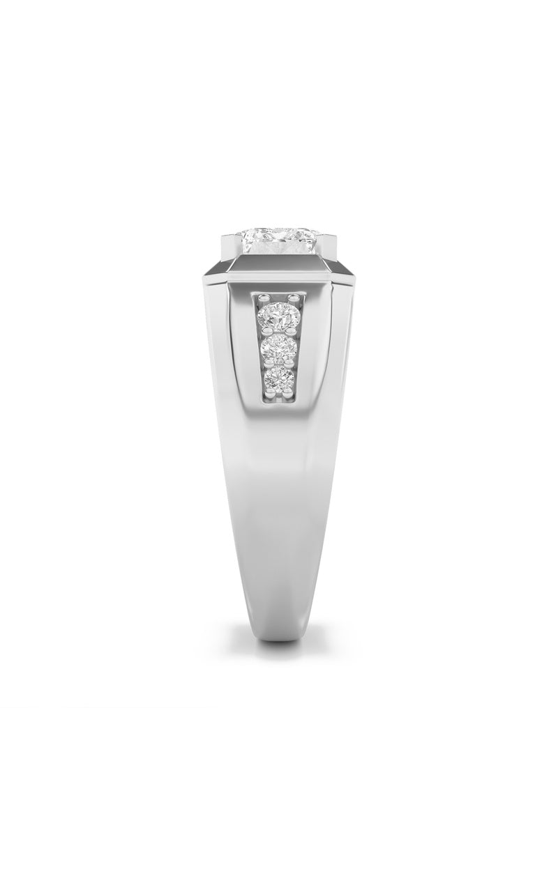 3.25CTW Emerald Shaped Lab Grown Diamond (F/VS) Ring in 14K Gold