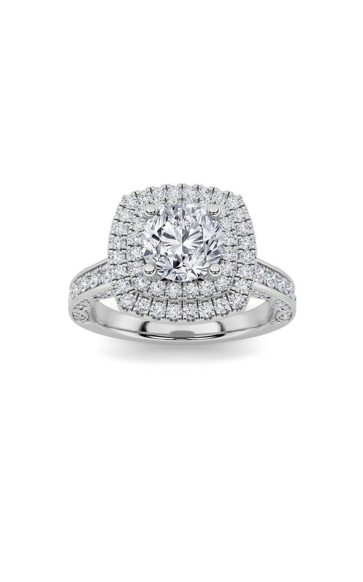 1.75Cttw Round Shaped Lab Grown Diamond (F/VS) Engagement Ring in 14K Gold