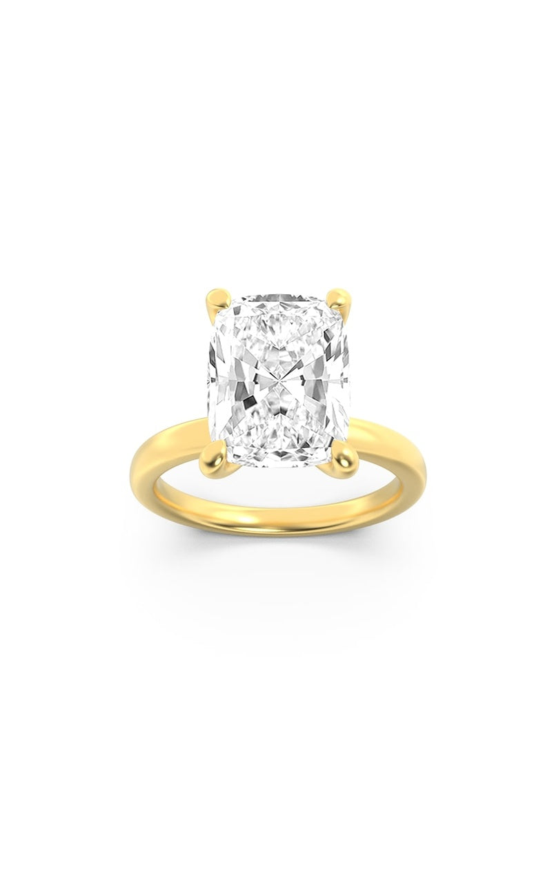 1.5CTW Elongated Cushion Shaped Lab Grown Diamond (F/VS) Ring in 14K White Gold