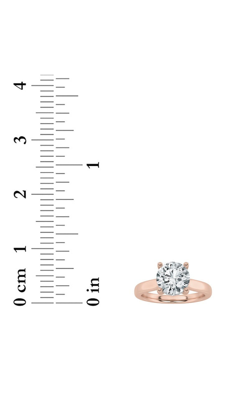1CTW Round Shaped Lab Grown Diamond (F/VVS) Hidden Halo Cathedral Shank Engagement Ring in 14K Gold