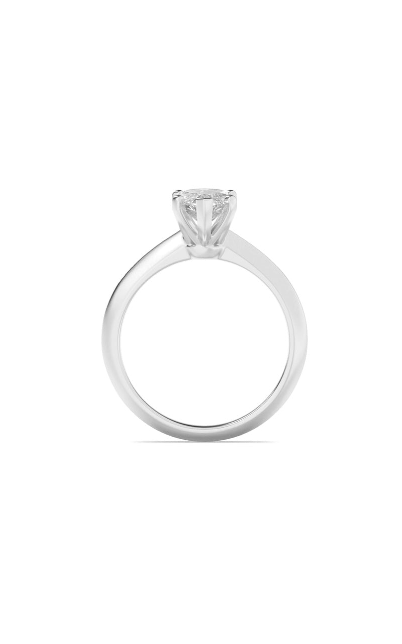 1.5CTW Marquise Shaped Lab Grown Diamond (F/VS) Knife Edge Shank Solitaire Engagement Ring in 14K Gold