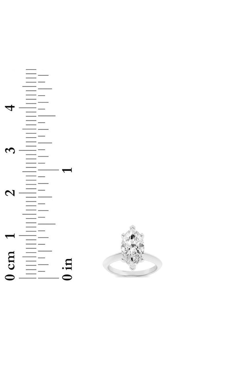 1.5CTW Marquise Shaped Lab Grown Diamond (F/VS) Knife Edge Shank Solitaire Engagement Ring in 14K Gold