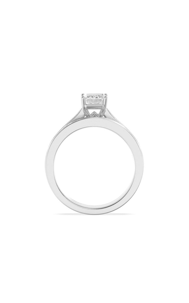 2CTW Emerald Shaped Lab Grown Diamond (F/VS) Channel Set Bridal Engagement Ring in 14K Gold
