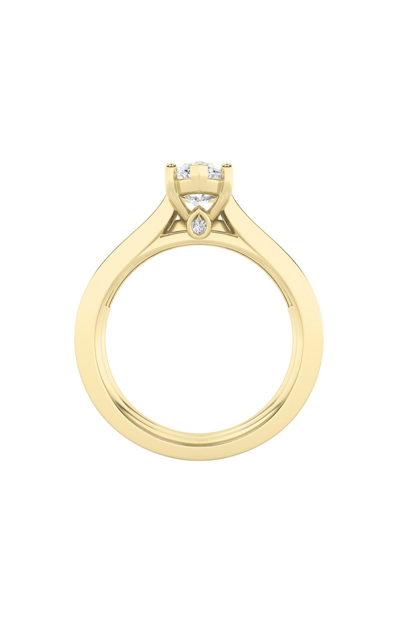 2Cttw Marquise Shaped Lab Grown Diamond (F/VS) Channel Set Bridal Engagement Ring in 14K Gold