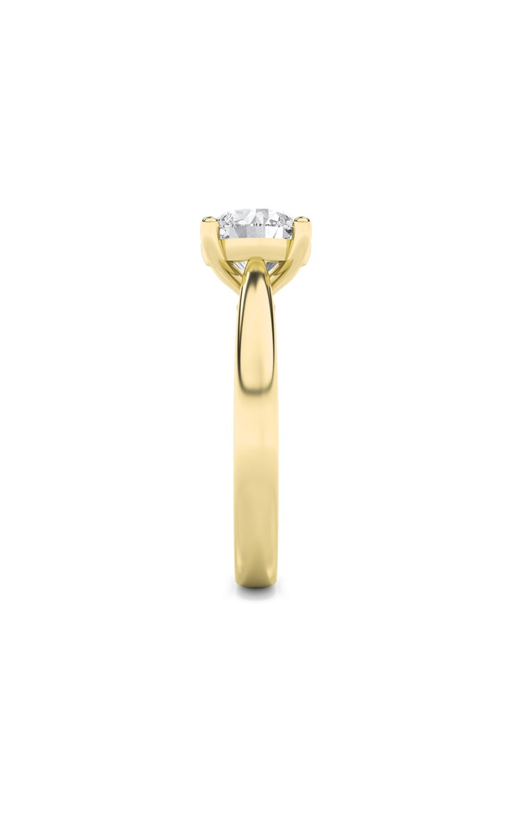 2.5CTW Round Shaped Lab Grown Diamond (F/VS) Classic Shank Solitaire Engagement Ring in 14K Gold