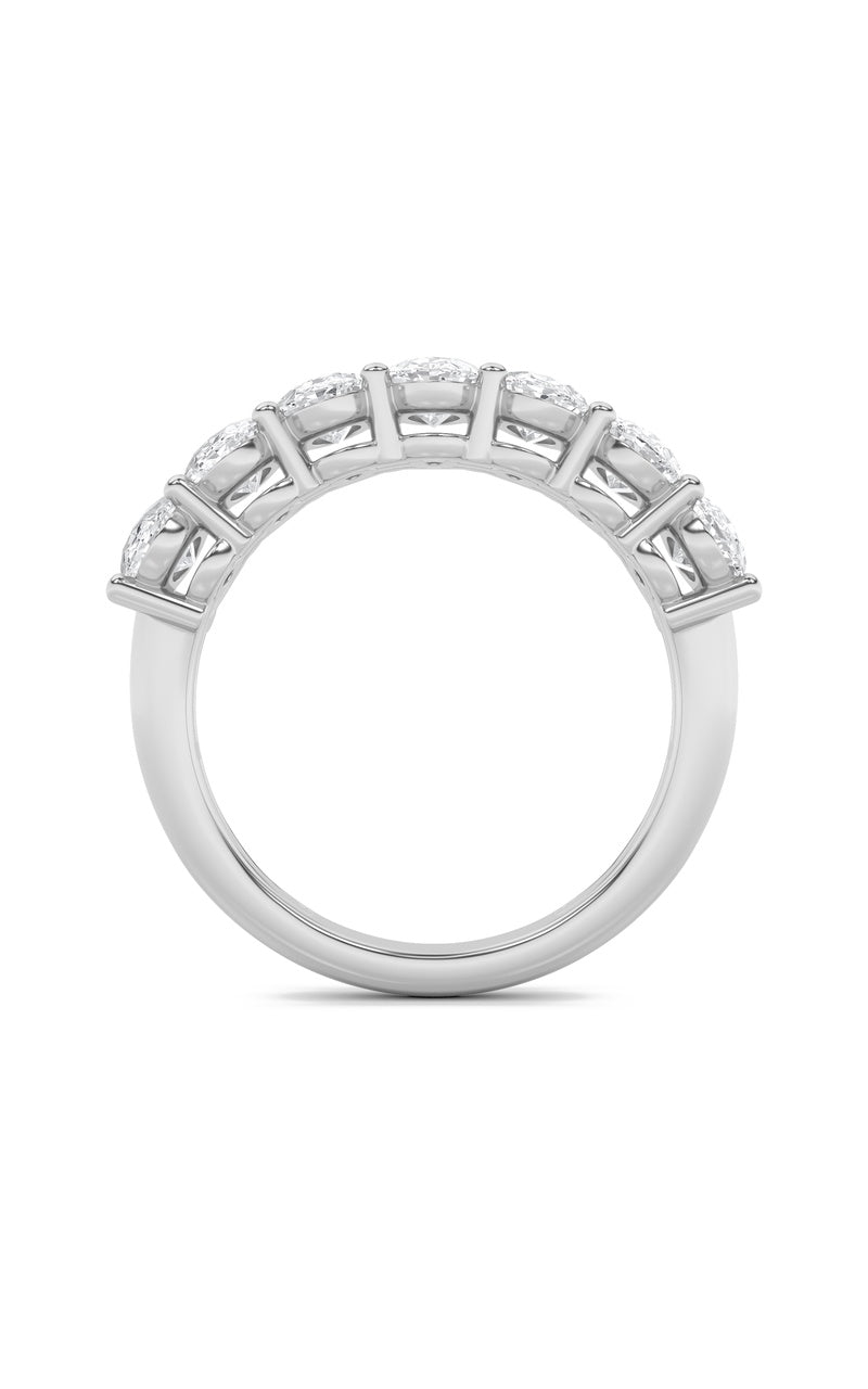 2Cttw Oval Shaped Lab Grown Diamond (F/VS) Seven Stone Band Ring in 14K Gold