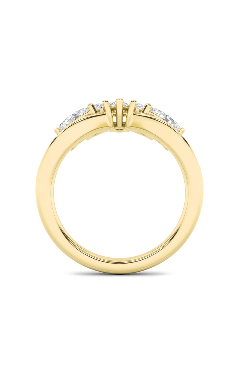1.5CTW Marquise Shaped Lab Grown Diamond (F/VVS) Fancy Contour Ring in 14K Gold
