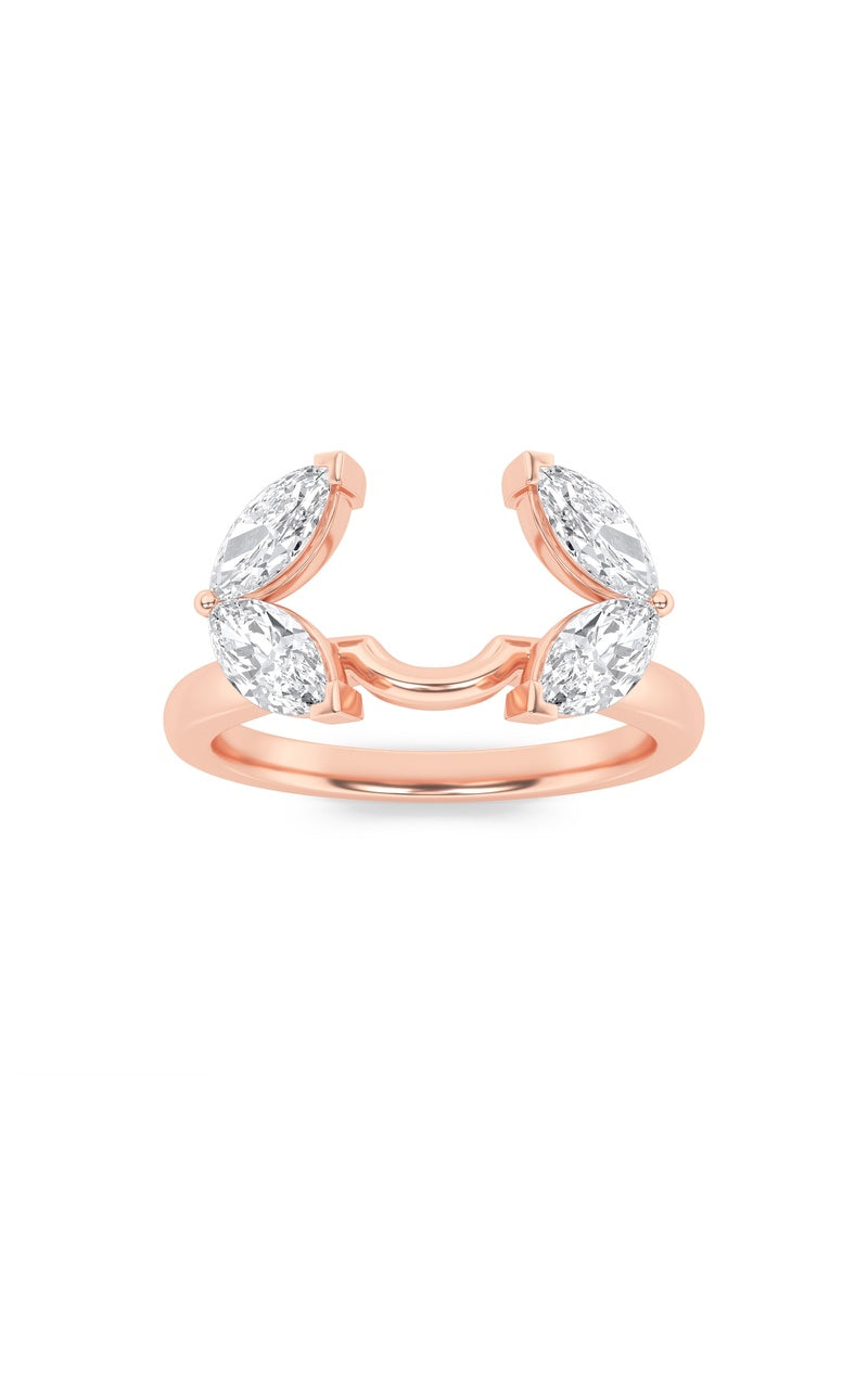 1Cttw Marquise Shaped Lab Grown Diamond (F/VS) Wrap Ring in 14K Gold