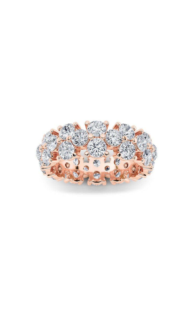 5Cttw Round Shaped Lab Grown Diamond (F/VS) Eternity Band Ring in 14K Gold