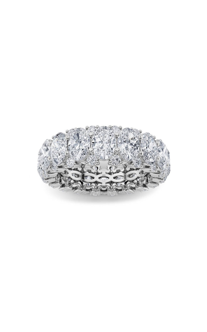 6Cttw Oval Shaped Lab Grown Diamond (F/VS) Eternity Band Ring in 14K Gold