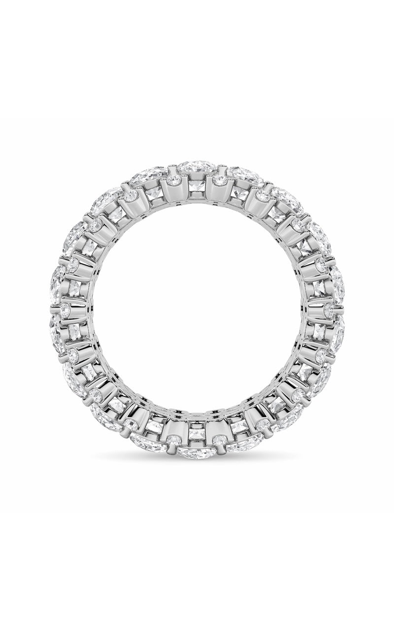 6Cttw Oval Shaped Lab Grown Diamond (F/VS) Eternity Band Ring in 14K Gold