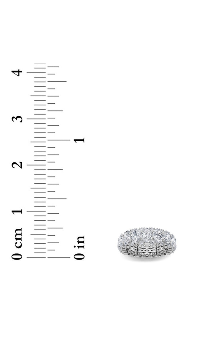 6Cttw Oval Shaped Lab Grown Diamond (F/VS) Eternity Band Ring in 14K Gold
