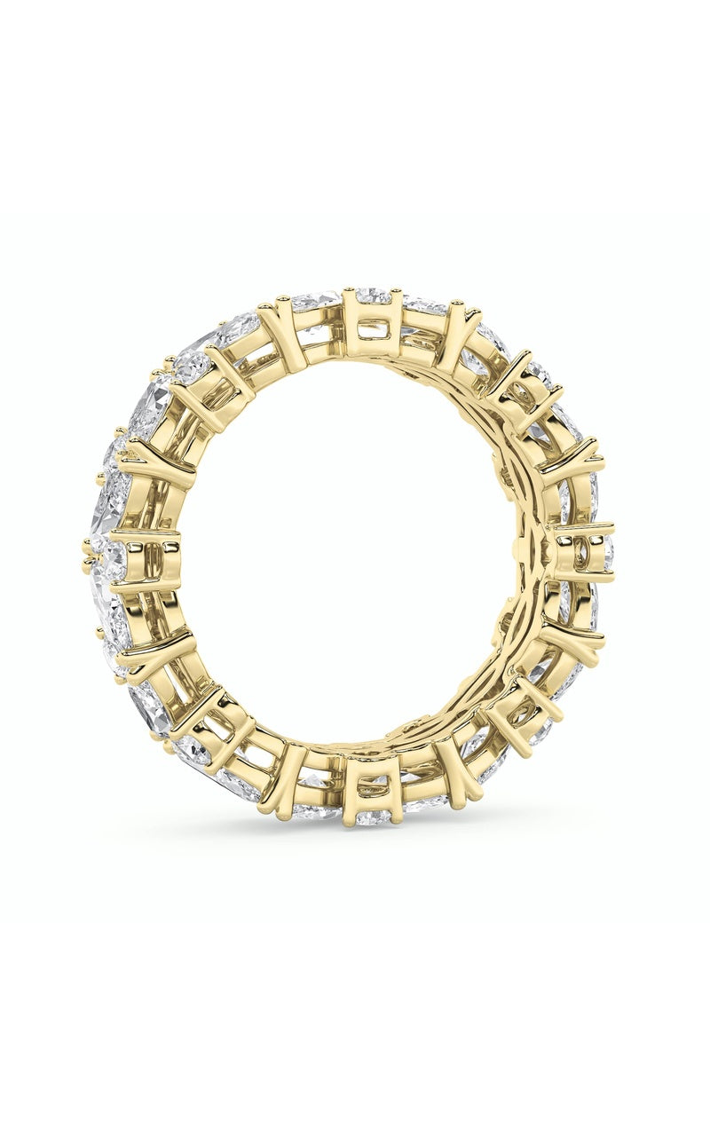 3Cttw Marquise Shaped Lab Grown Diamond (F/VVS) Eternity Band Ring in 14K Gold