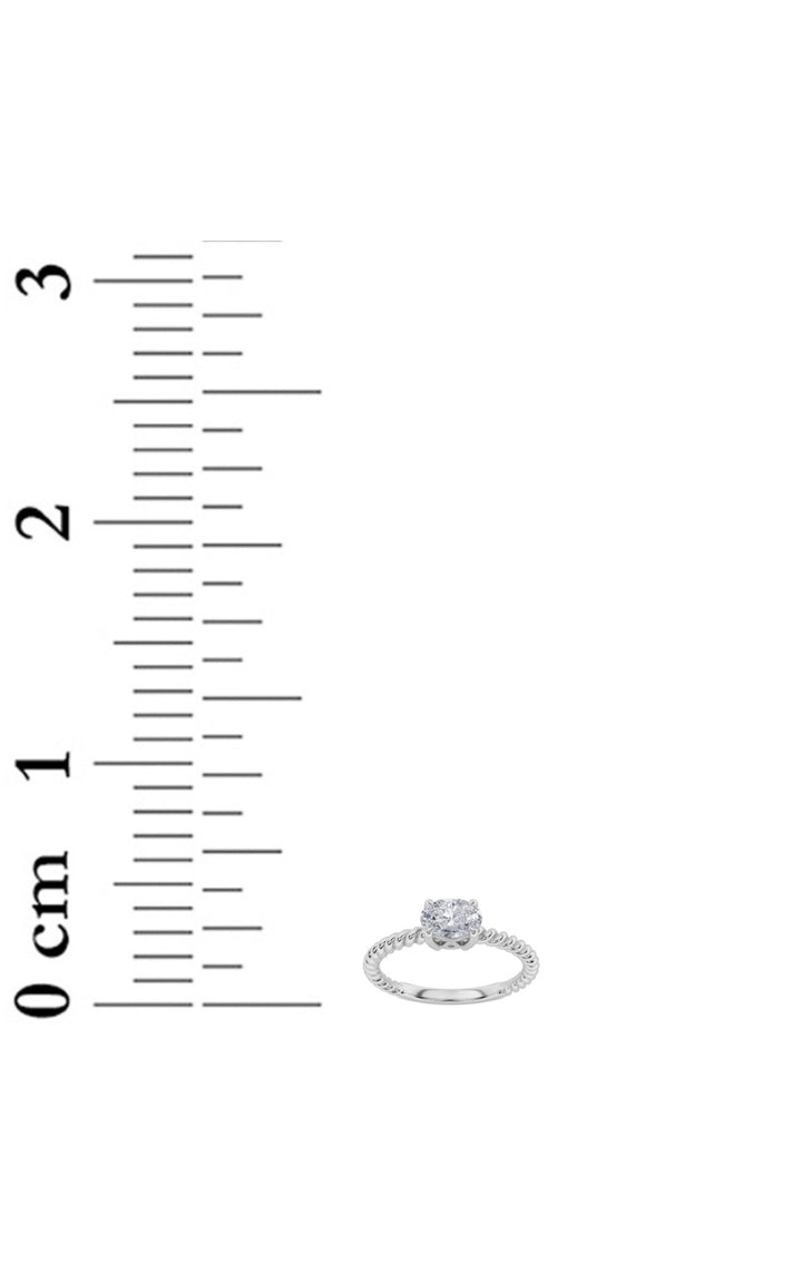 0.5Cttw Oval Shaped Lab Grown Diamond (F/VS) Petite Solitaire Engagement RING in 14K Gold