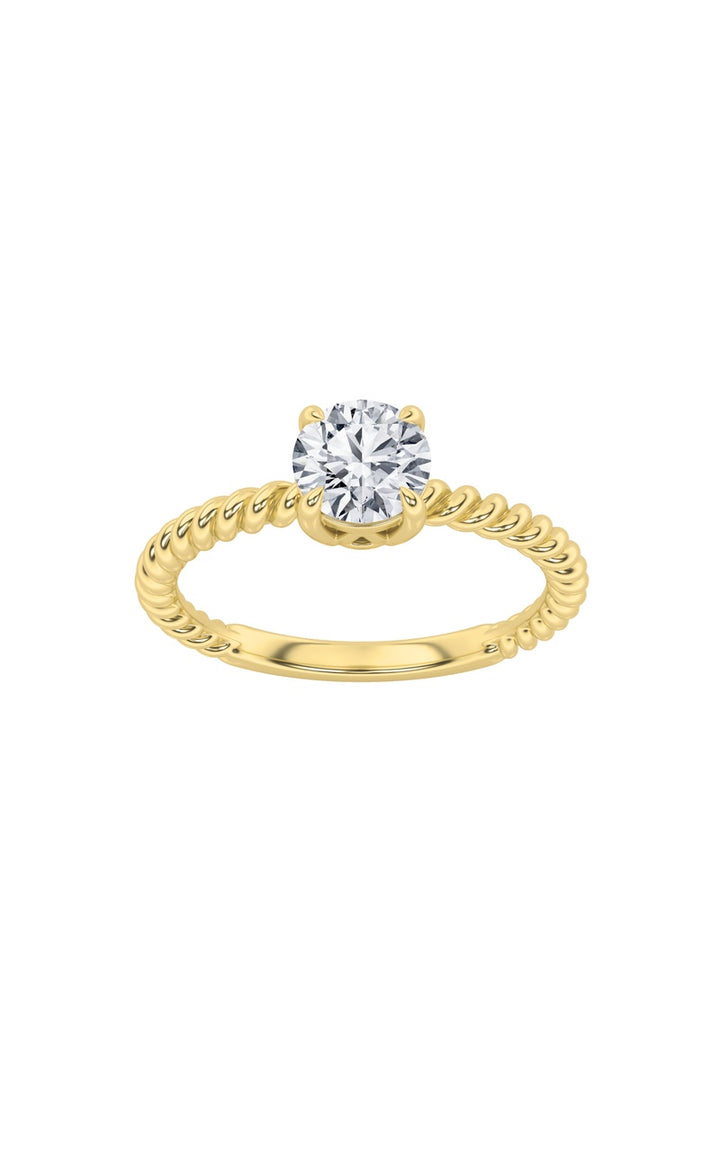 Silver, 18K Yellow Gold Ring KJ01731R.RD-0.5-72F