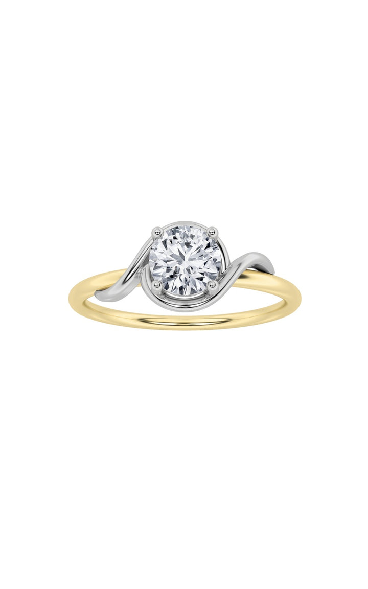 0.5Cttw Round Shaped Lab Grown Diamond (F/VS)  Ring in 14K Gold