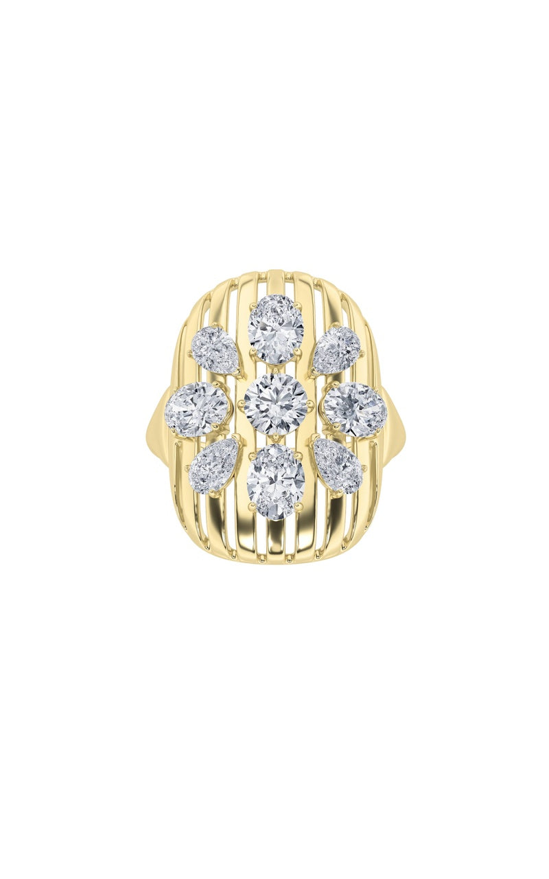 14K White Gold Ring KJ01889R.RD-2-21F, 14K Yellow Gold