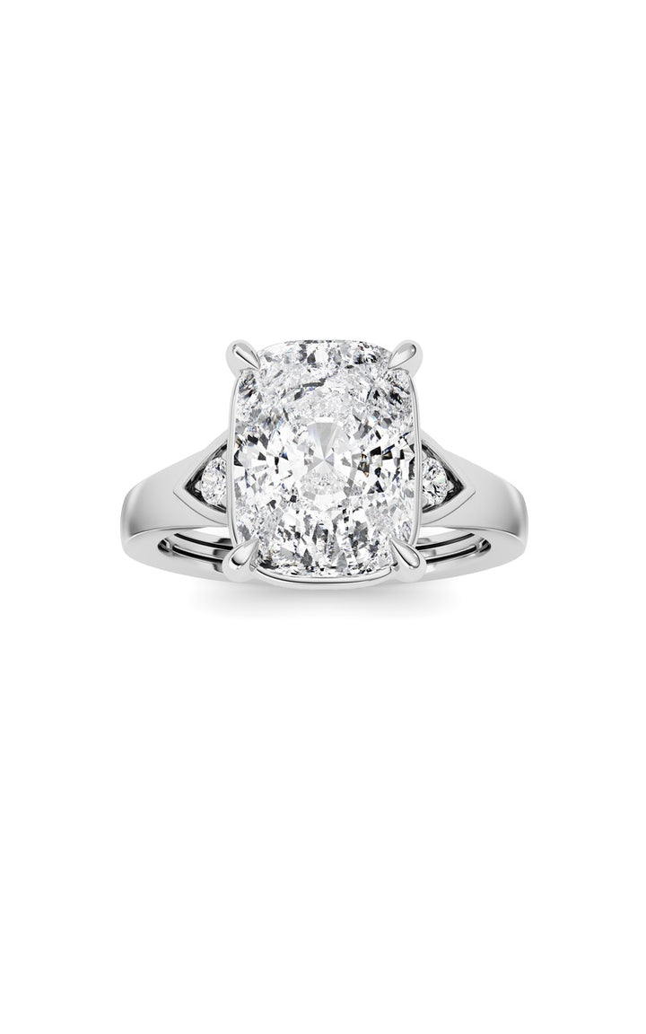 3.25Cttw ELongated Cushion Lab Grown Diamond (F/VS)Ring in 14K Gold