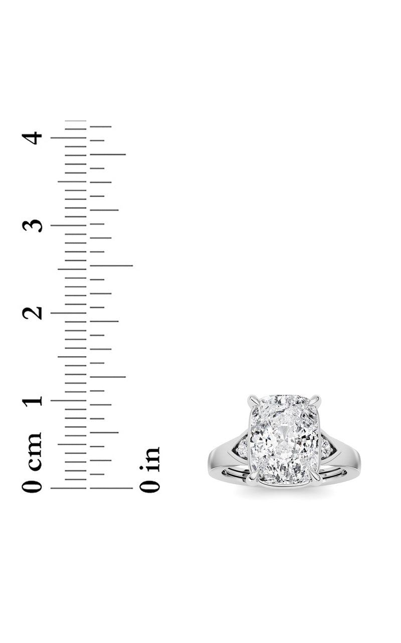 3.25Cttw ELongated Cushion Lab Grown Diamond (F/VS)Ring in 14K Gold