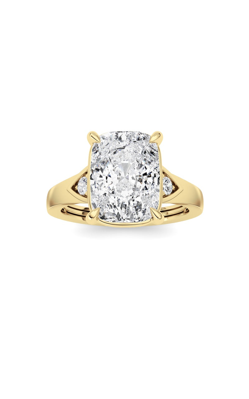 3.25Cttw ELongated Cushion Lab Grown Diamond (F/VS)Ring in 14K Gold