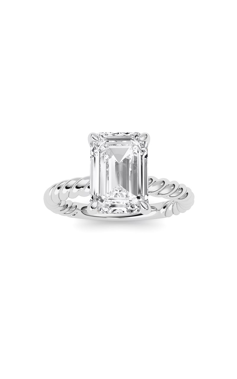 Emerald Lab Grown Diamond (F/VS ) Ring in 14K Gold