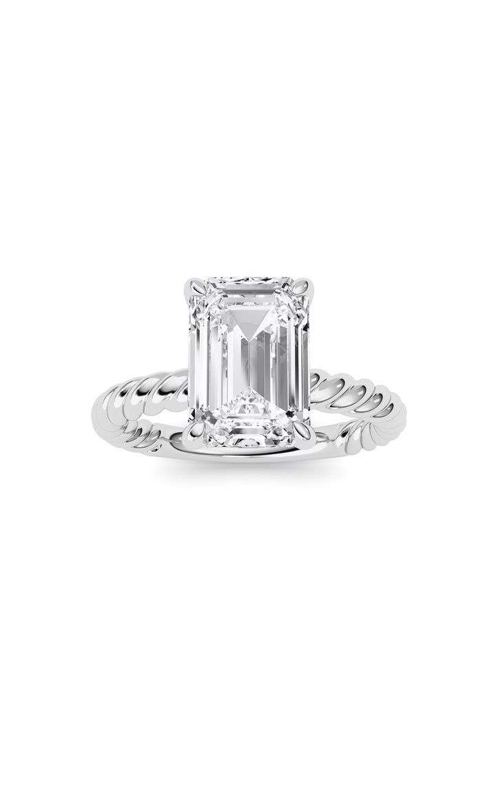 Emerald Lab Grown Diamond (F/VS ) Ring in 14K Gold