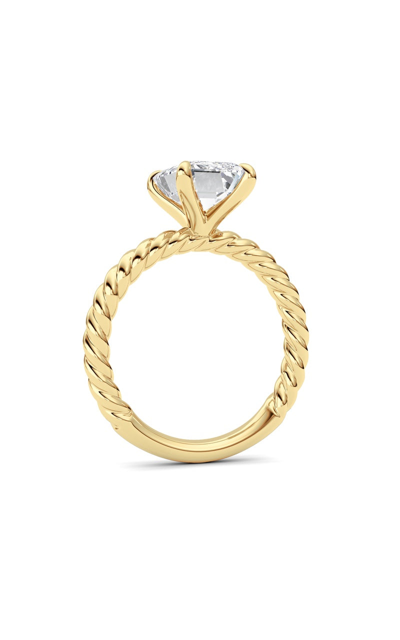Emerald Lab Grown Diamond (F/VS ) Ring in 14K Gold