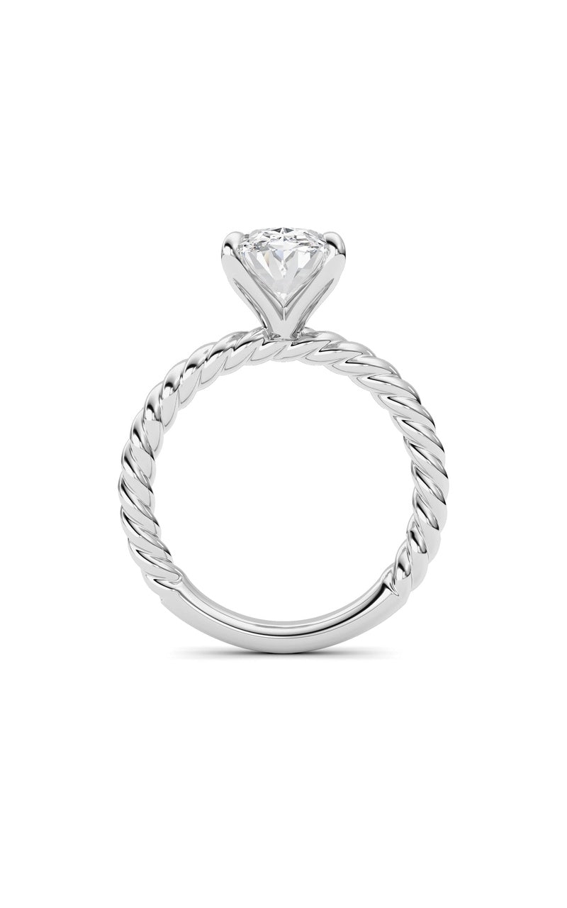 Oval Lab Grown Diamond (F/VS ) Ring in 14K Gold