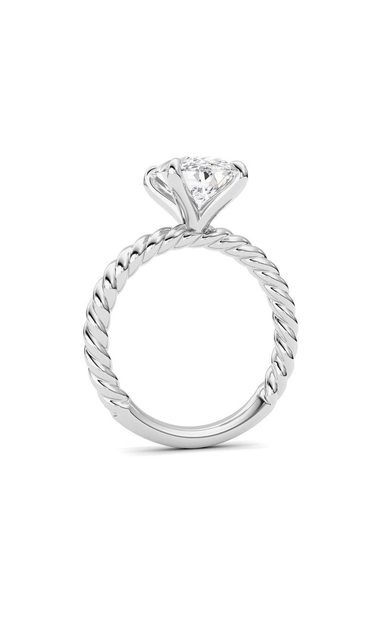 Oval Lab Grown Diamond (F/VS ) Ring in 14K Gold