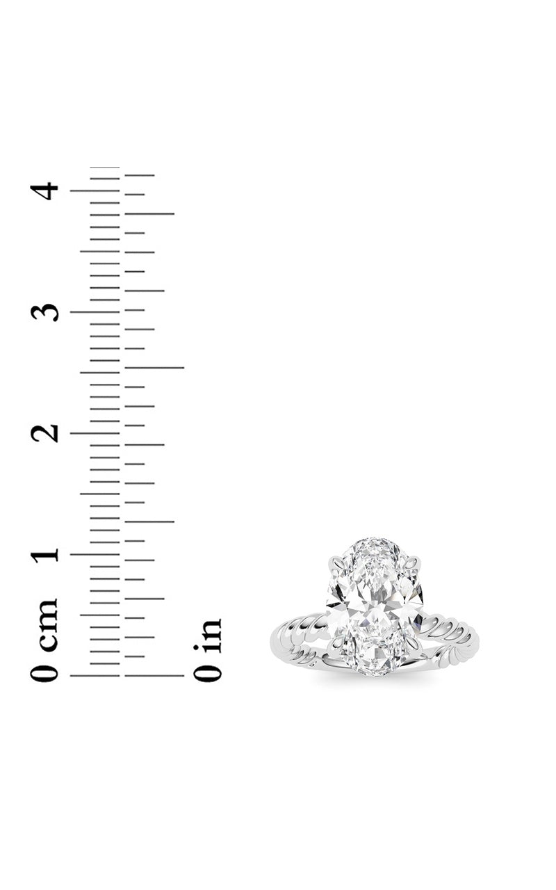 Oval Lab Grown Diamond (F/VS ) Ring in 14K Gold