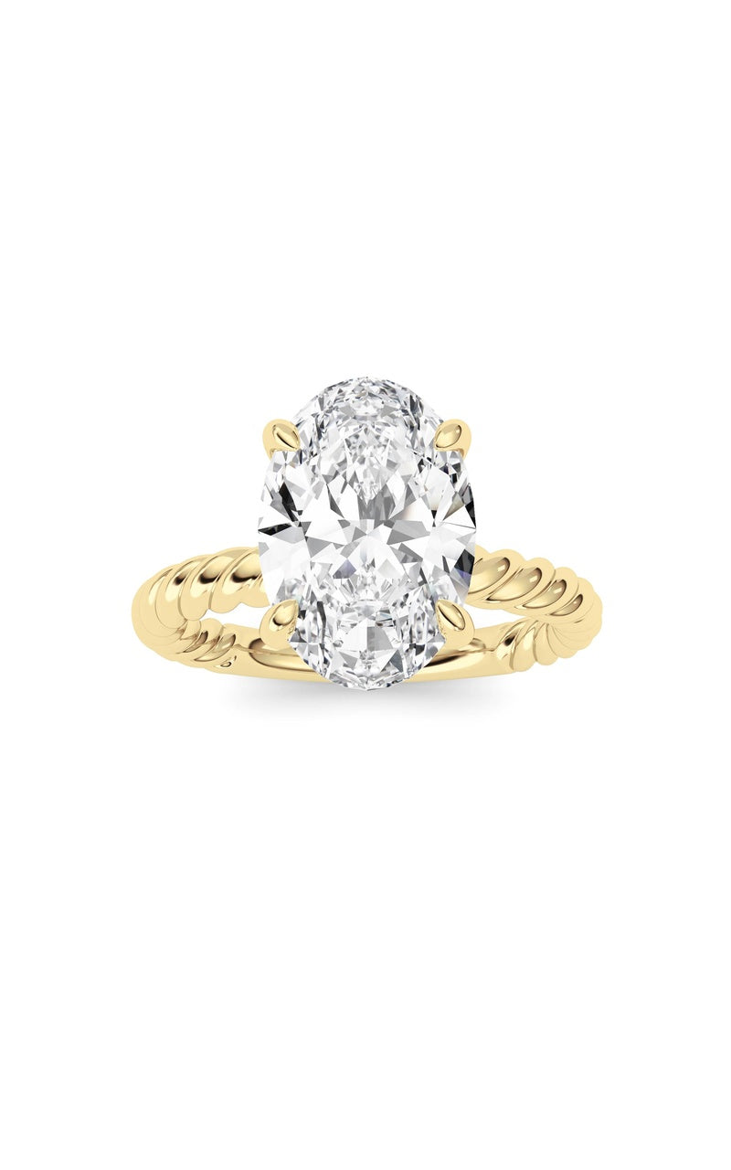 Oval Lab Grown Diamond (F/VS ) Ring in 14K Gold