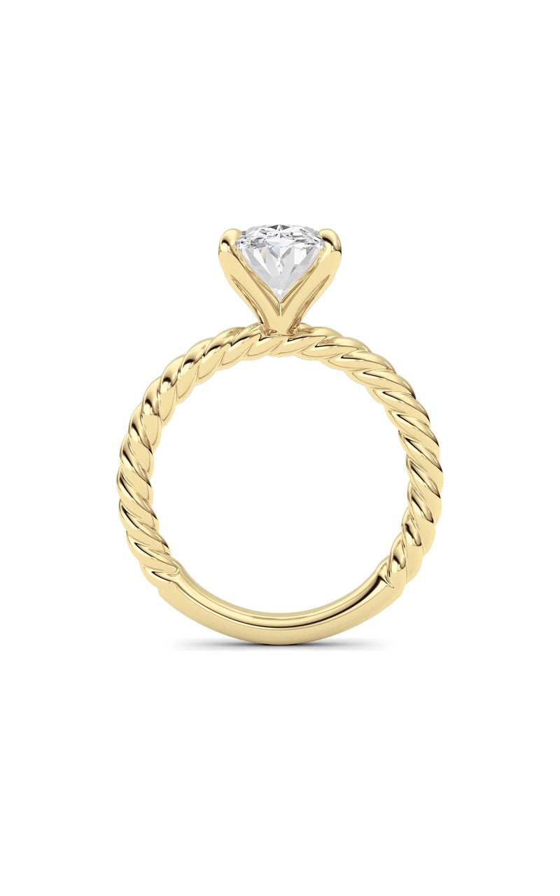 Oval Lab Grown Diamond (F/VS ) Ring in 14K Gold