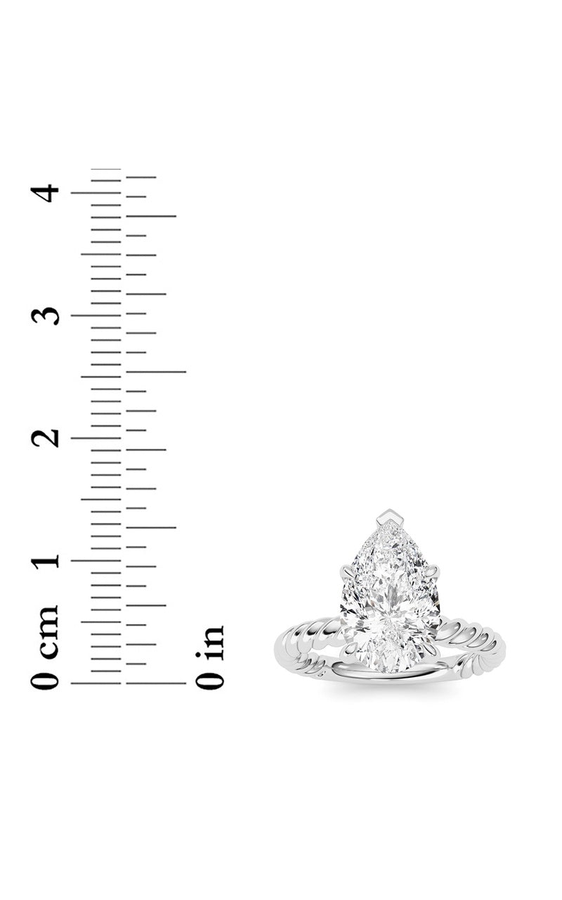 Pear Lab Grown Diamond (F/VS ) Ring in 14K Gold