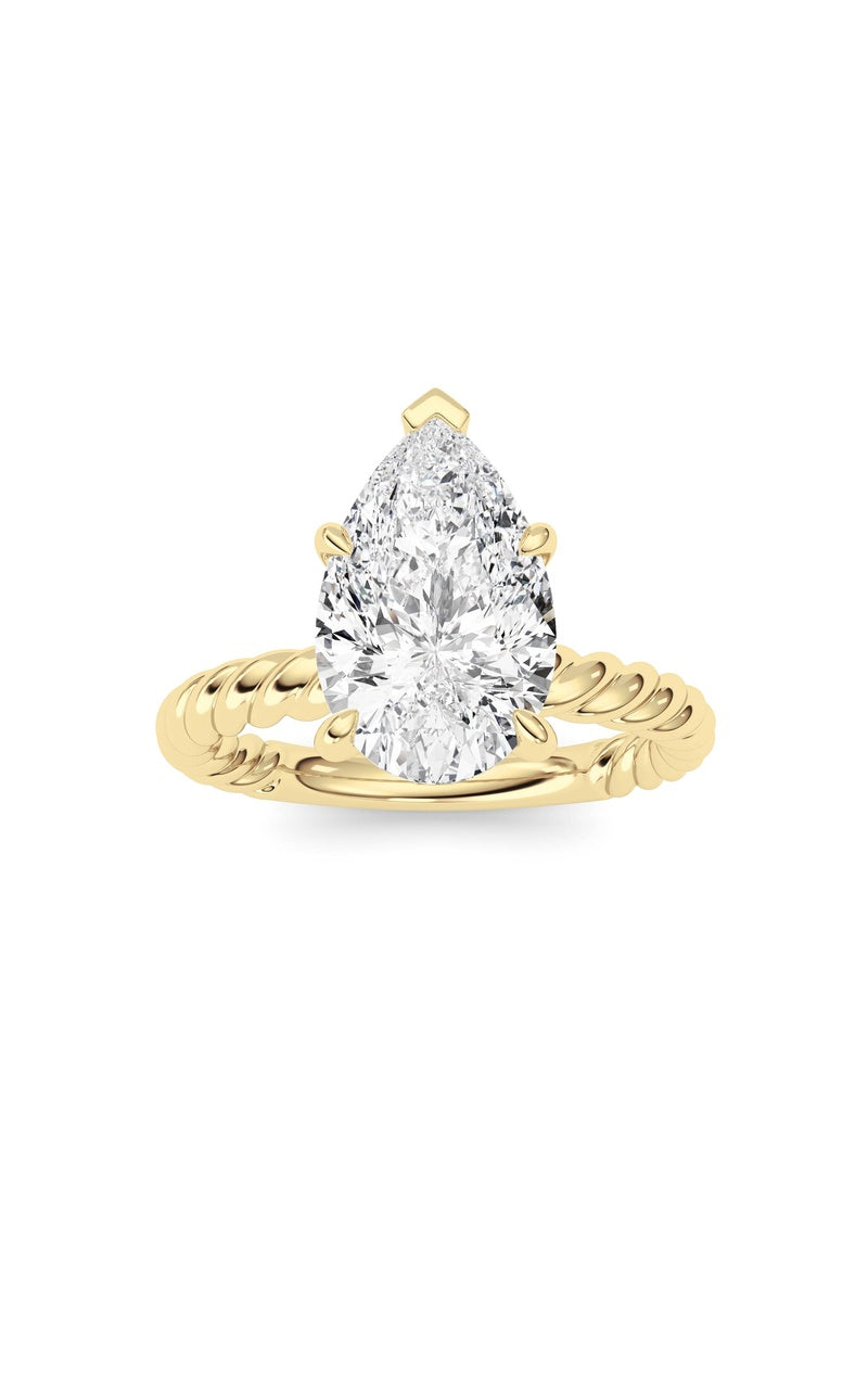 Pear Lab Grown Diamond (F/VS ) Ring in 14K Gold