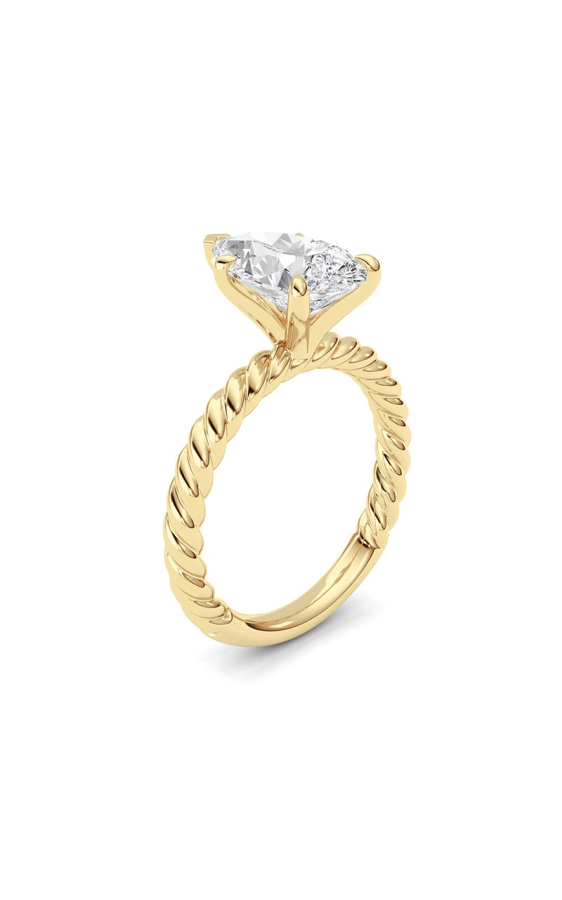 Pear Lab Grown Diamond (F/VS ) Ring in 14K Gold