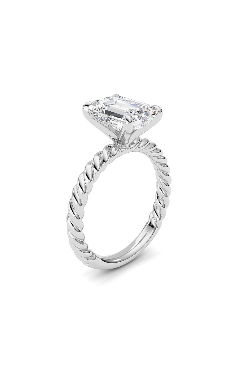 Radiant Lab Grown Diamond (F/VS ) Ring in 14K Gold