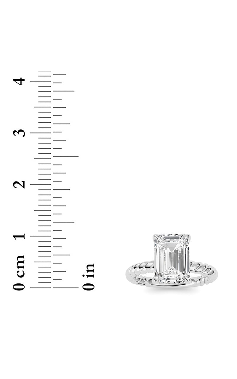 Radiant Lab Grown Diamond (F/VS ) Ring in 14K Gold