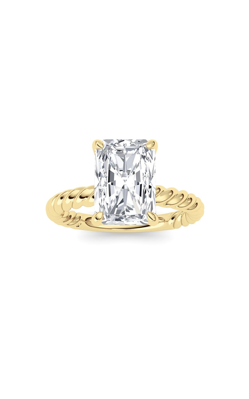 Radiant Lab Grown Diamond (F/VS ) Ring in 14K Gold
