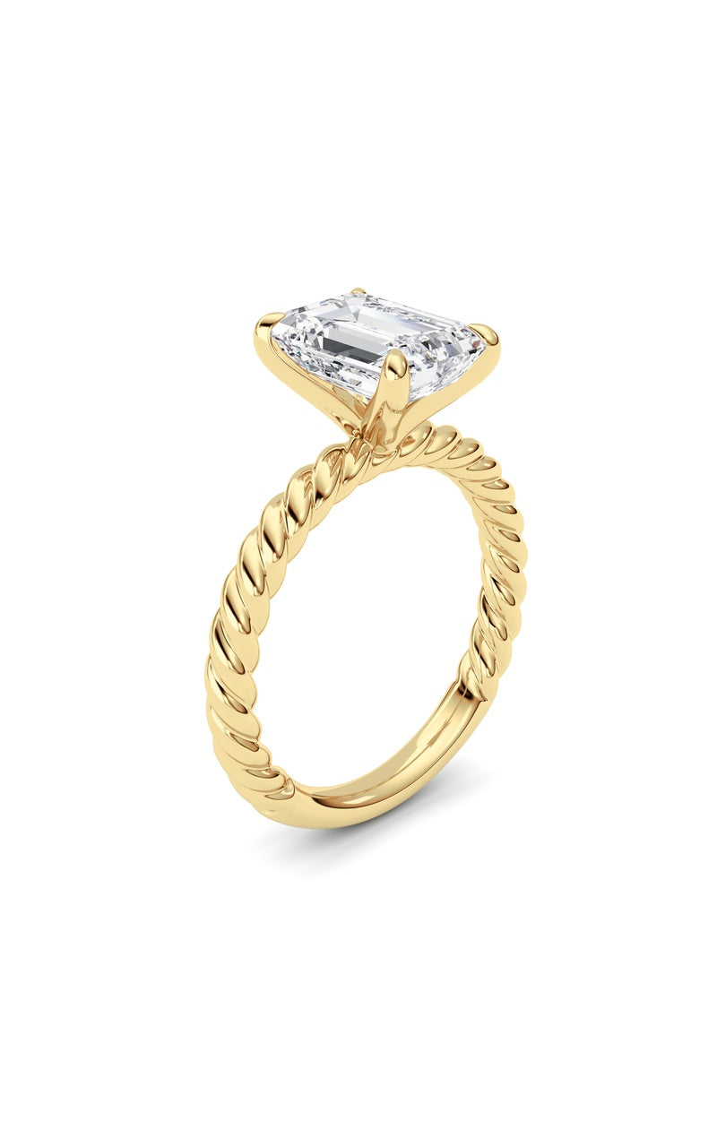 Radiant Lab Grown Diamond (F/VS ) Ring in 14K Gold