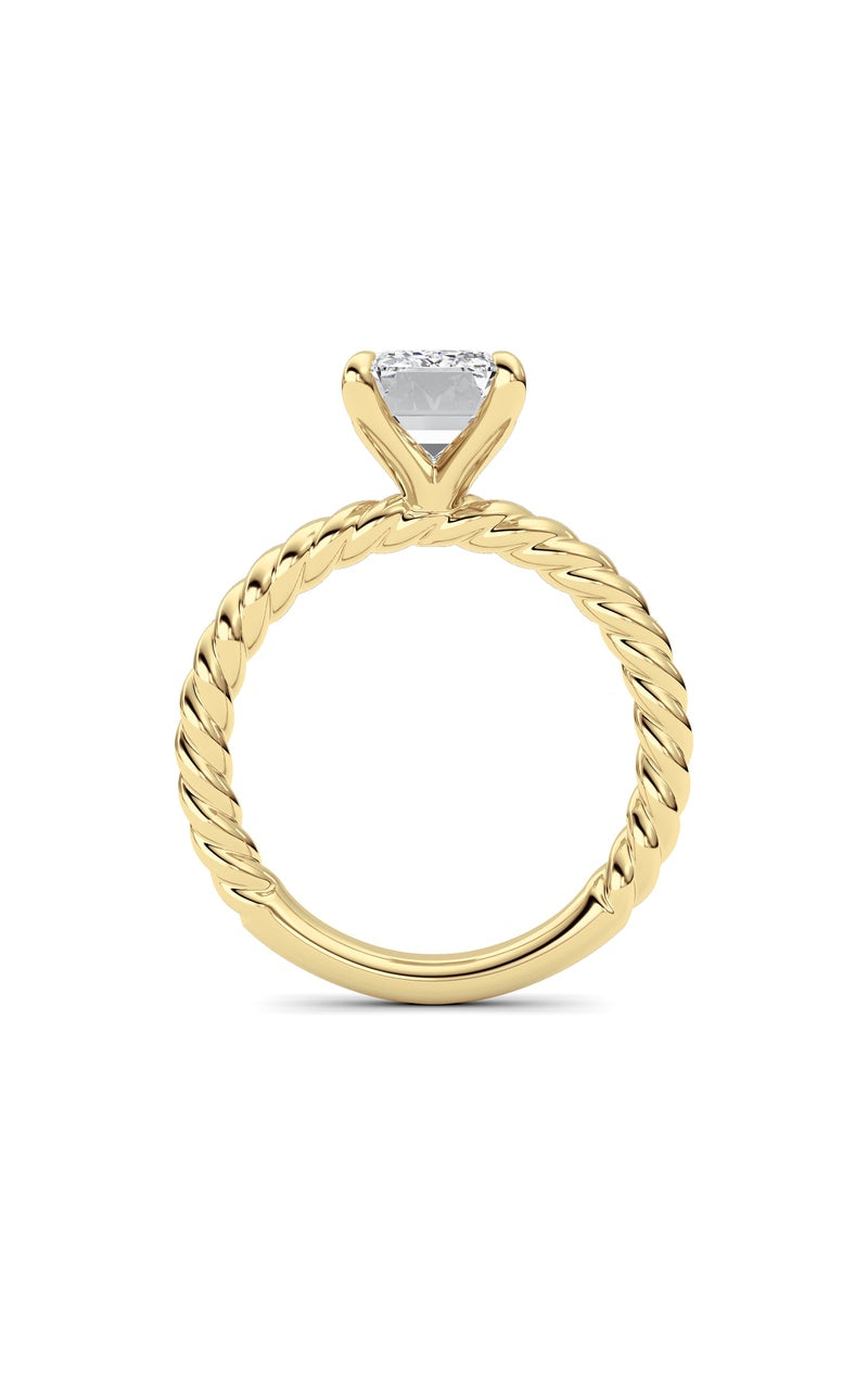 Radiant Lab Grown Diamond (F/VS ) Ring in 14K Gold