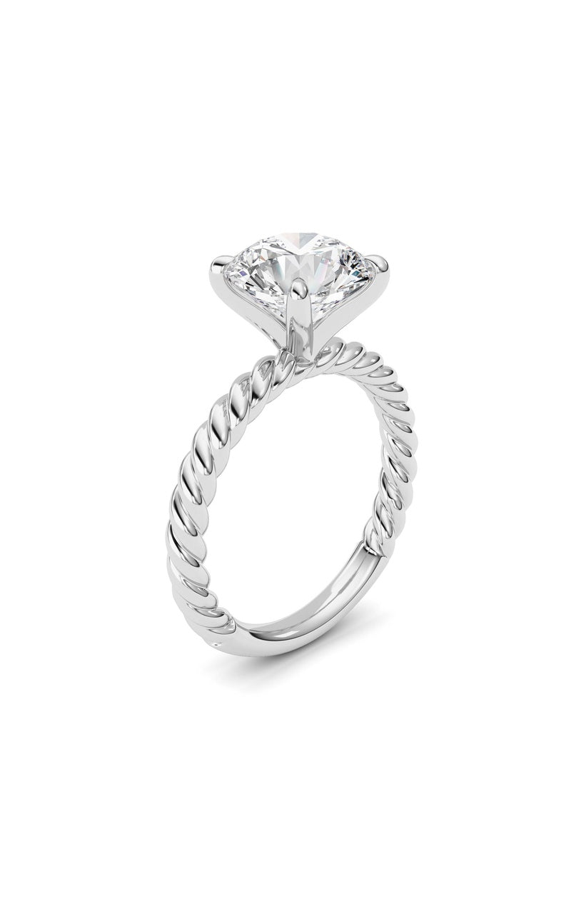 Round Lab Grown Diamond (F/VS ) Ring in 14K Gold
