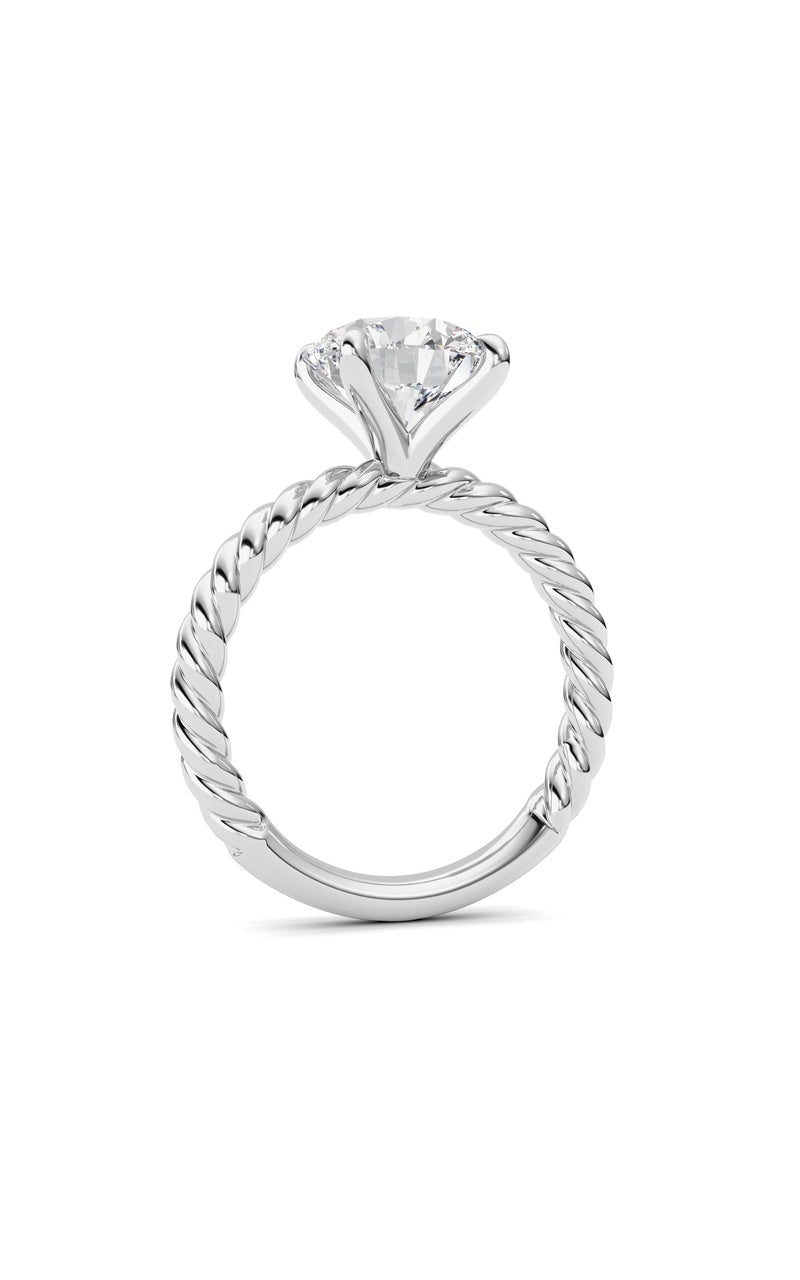 Round Lab Grown Diamond (F/VS ) Ring in 14K Gold