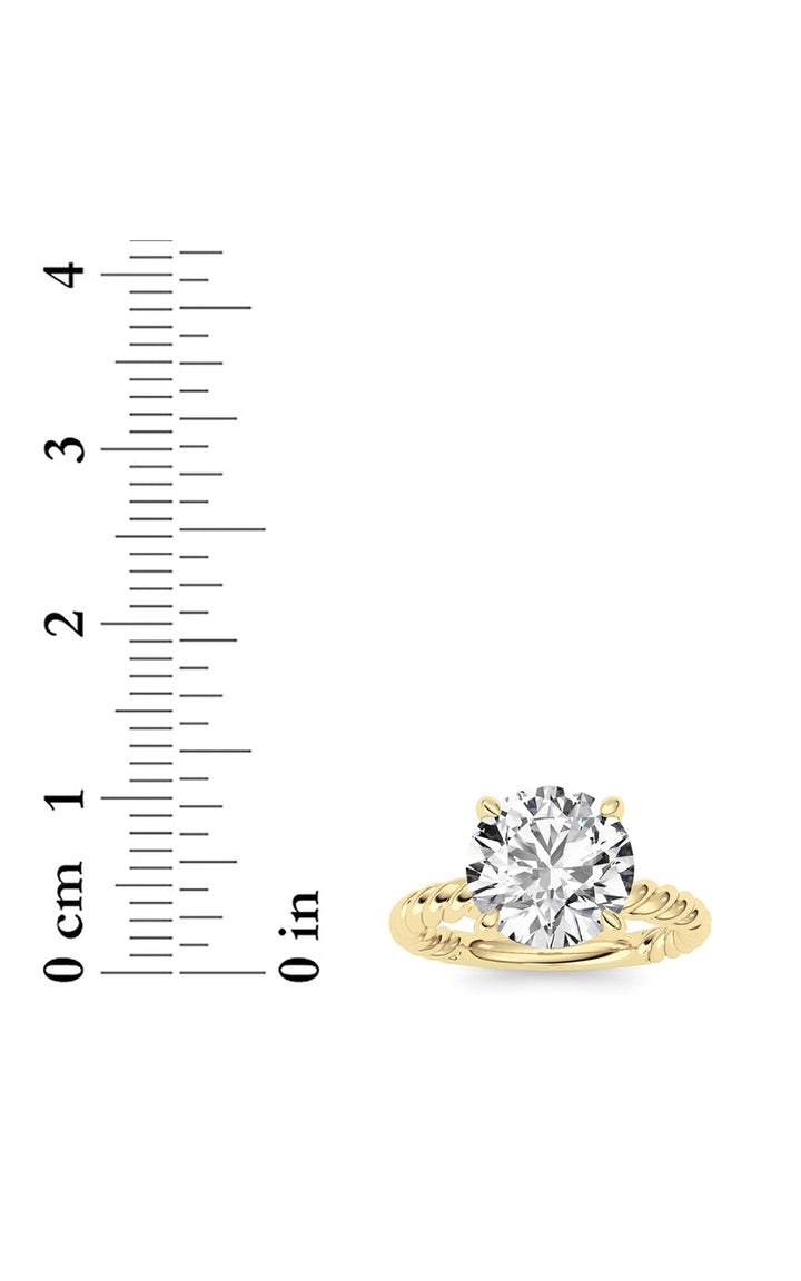 Round Lab Grown Diamond (F/VS ) Ring in 14K Gold