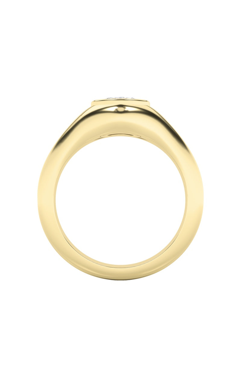 Silver, 14K Yellow Gold Ring KJ40034R.OV-0.5-62G