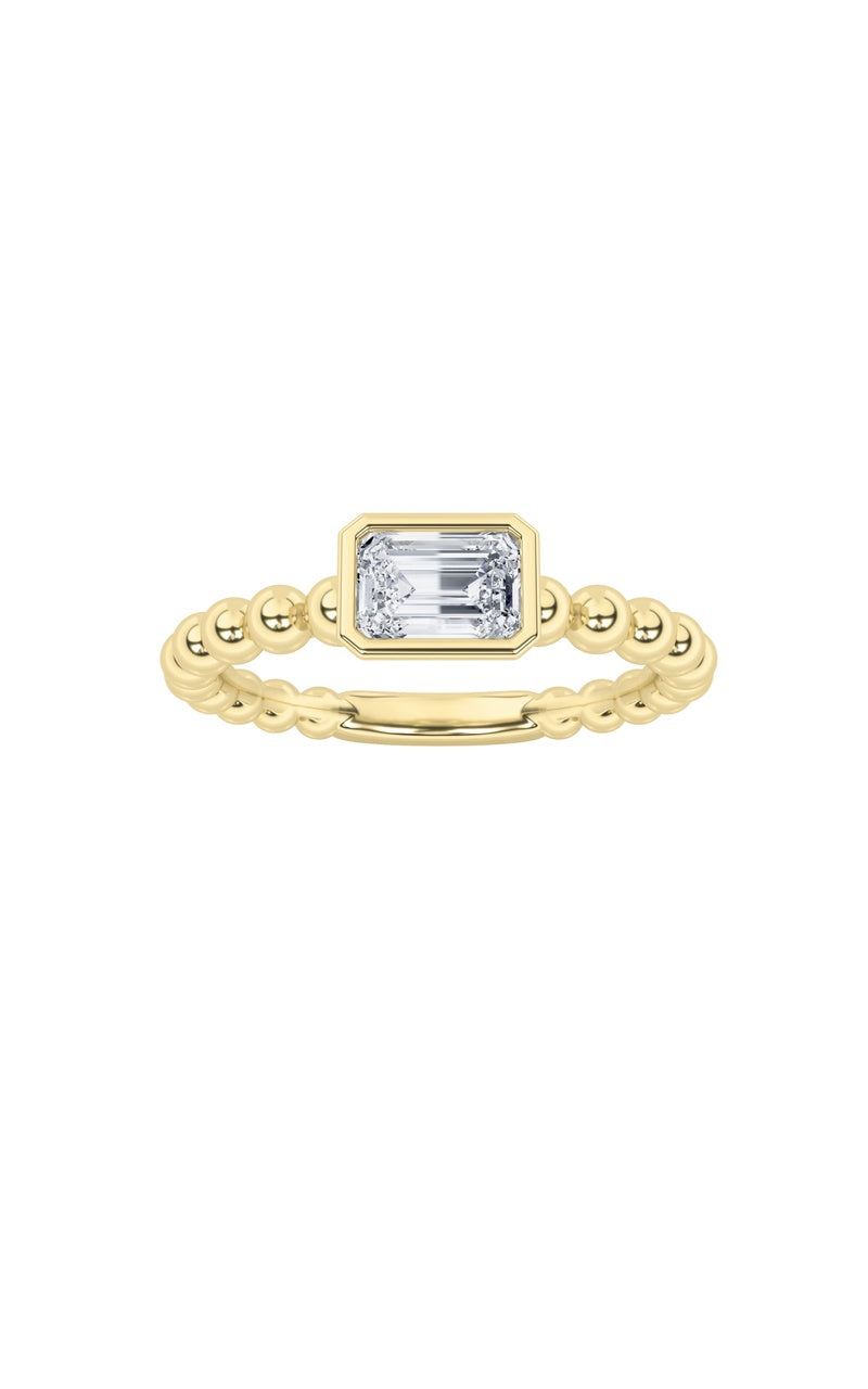 Silver, 14K Yellow Gold Ring KJ40037R.EM-0.5-62G