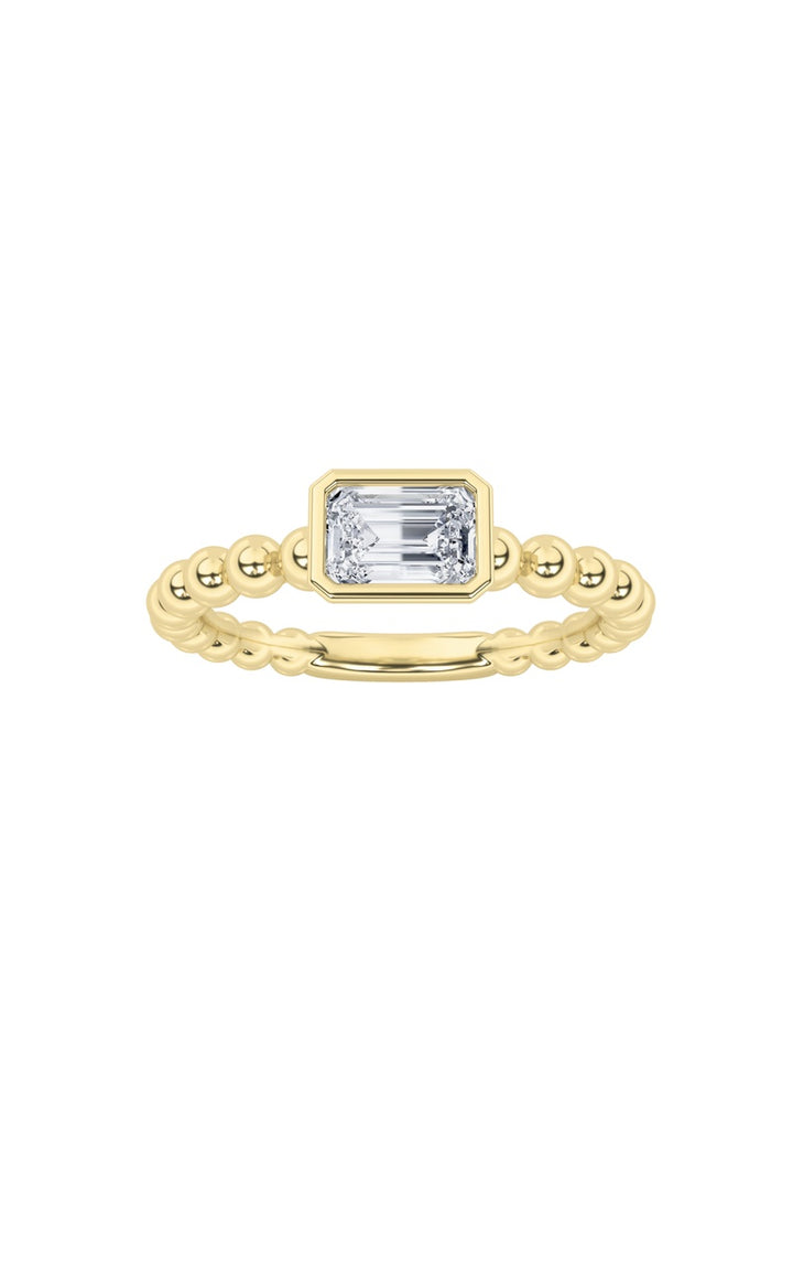 Silver, 14K Yellow Gold Ring KJ40037R.EM-0.5-62G