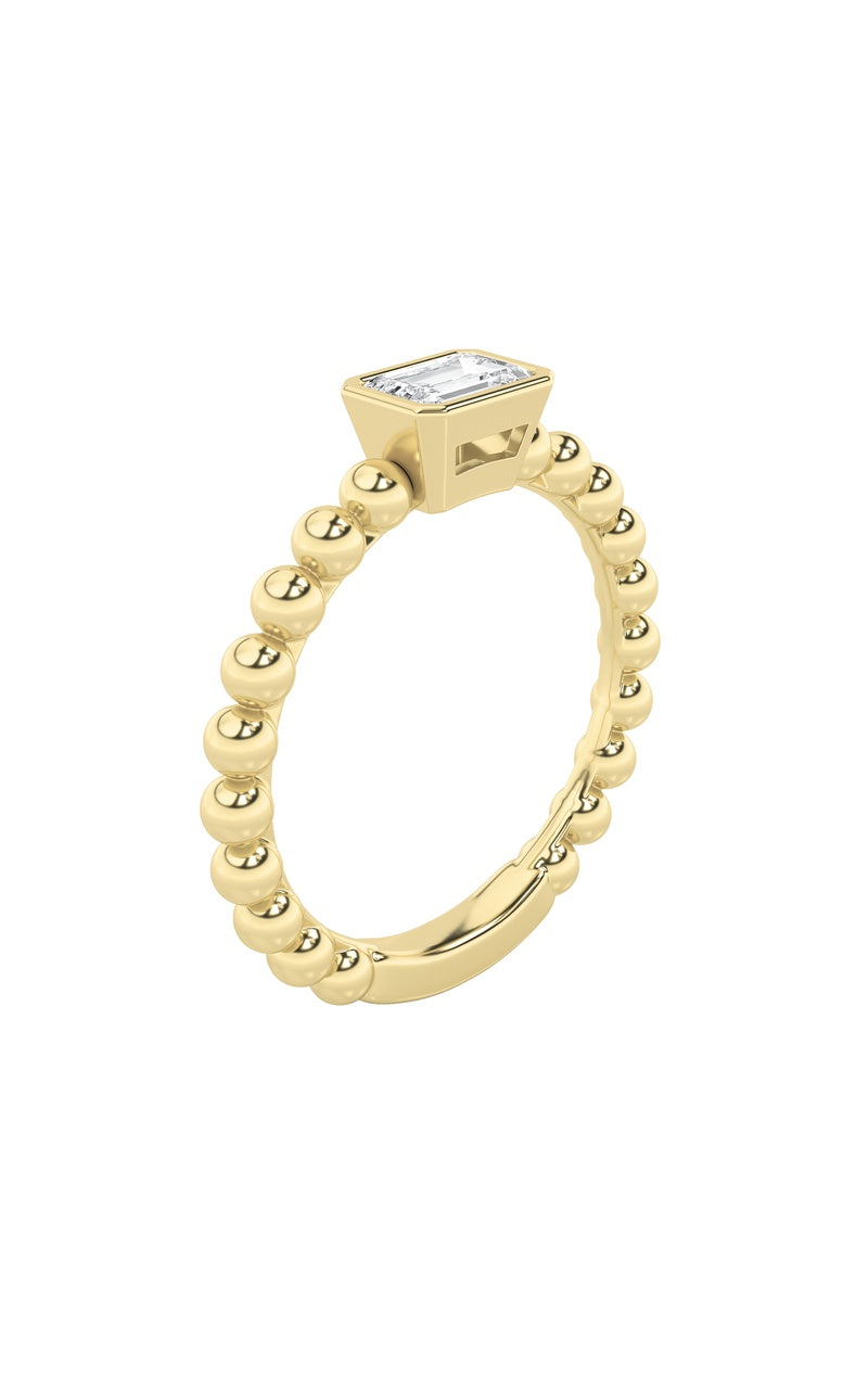 Silver, 14K Yellow Gold Ring KJ40037R.EM-0.5-62G